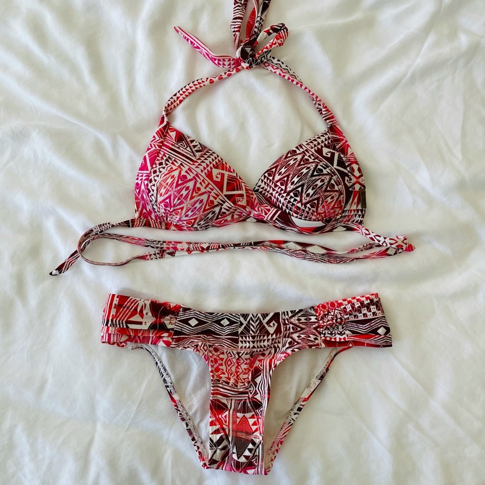Pink/Purple Aztec Print Bikini Set